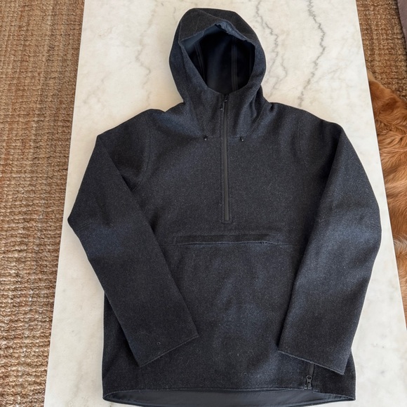 Patagonia Wool Blend quarter zip hooded pullover Men's sz M - Technical View